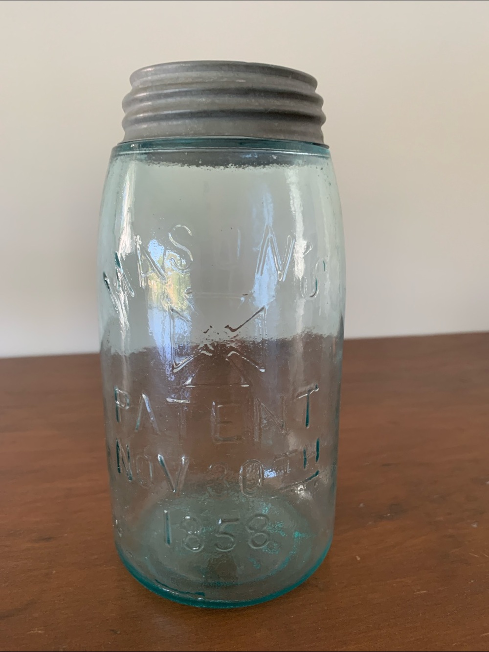 Aqua Blue Mason Jar